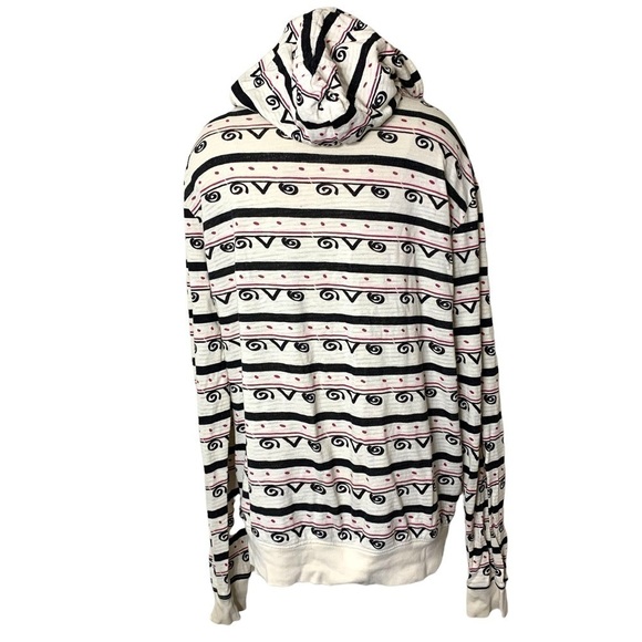 URBAN outfitters BDG cream tribal print knit jersey zippered hoodie sweater M - Picture 3 of 8